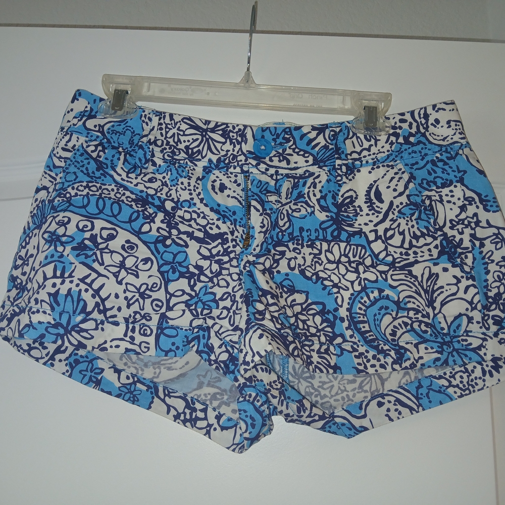 Blue Floral Women's Shorts